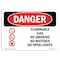 Signmission OSHA Danger Sign, 7" Height, 10" Width, Aluminum, Flammable Gas No Smoking Matches, Landscape OS-DS-A-710-L-1237 - alternate 1
